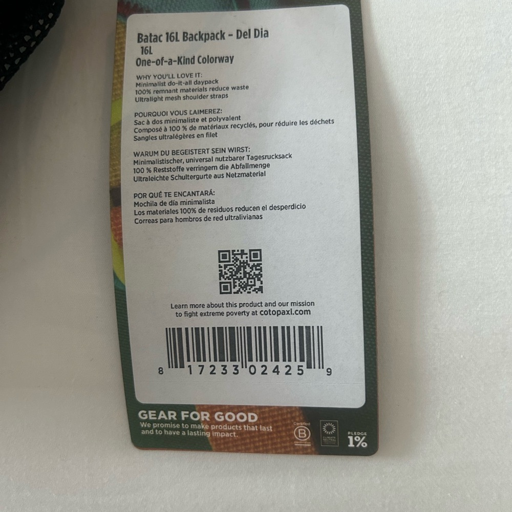 NWT Cotopaxi Multi-Color Backpack w/ Chelsea Piers Logo - Picture 2 of 3